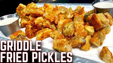 THE BEST FRIED PICKLES MADE ON THE GRIDDLE SHALLOW GRIDDLE FRIED