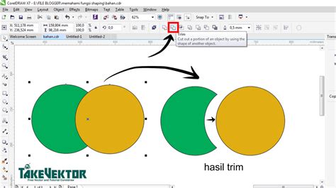 Memahami Fungsi Shaping Dalam Coreldraw Takevektor Tutorial And