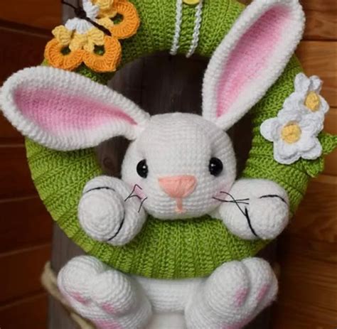 Crochet Easter Wreath Handmade Learning Here