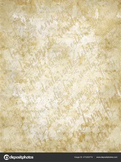 Retro Abstract Unreadable Sepia Brown Ink Written Text Manuscript