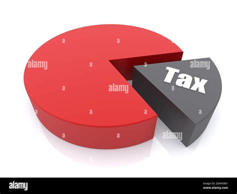 Tax Pie Chart 3d Rendered Illustration Stock Photo Alamy