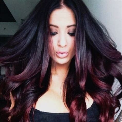 Dark Cherry Hair Ombre