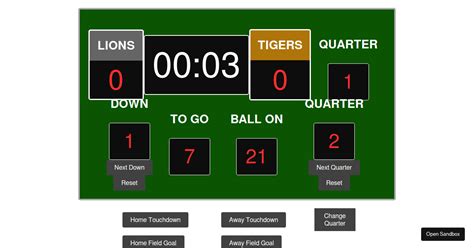 american-football-scoreboard - Codesandbox