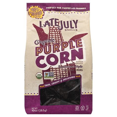 Late July Organic Restaurant Style Purple Corn Tortilla Chips 10 oz | Shipt