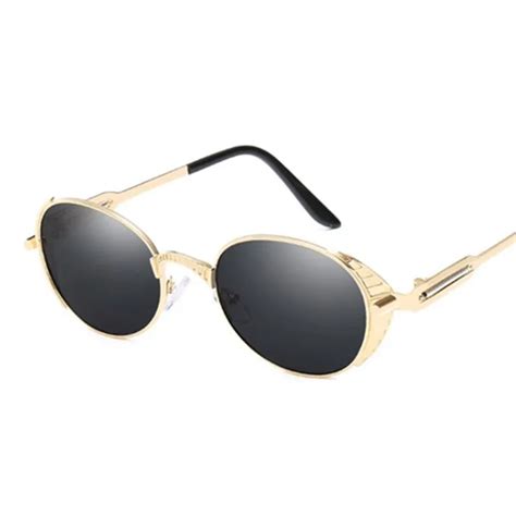 Retro Small Round Sunglasses Men Male Vintage Steampunk Sunglass Women