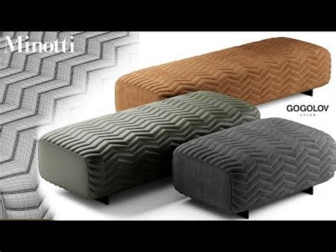 Modeling Sofa Minotti Quincy Autodesk Ds Max Marvelous