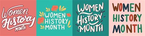 Premium Vector Collection Of Text Banners Women History Month