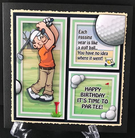 Golf Male Mens Handmade Birthday Cards D Etsy