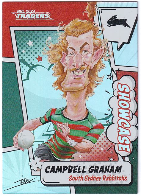 2024 TLA NRL TRADERS SHOWCASE CARICATURES S14 18 CAMPBELL GRAHAM