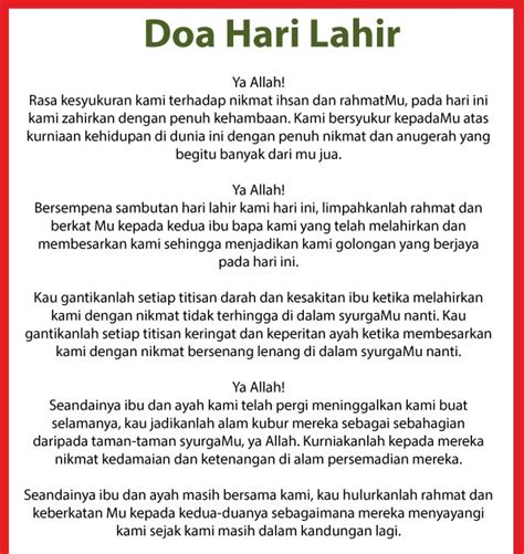 Doa Selamat Ringkas Hari Lahir Contoh Doa Majlis Kesyukuran Ringkas