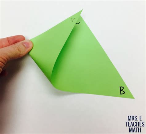 Midsegments In Triangles Paper Folding Activity Mrs E Teaches Math