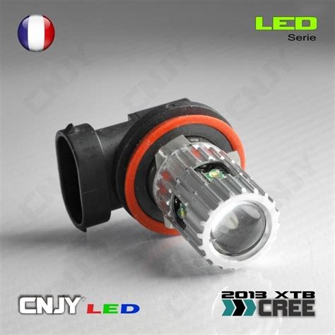 1 AMPOULE LED H8 PGJ19 1 25W CREE LENTICULAIRE 12V POUR FEUX DE JOUR