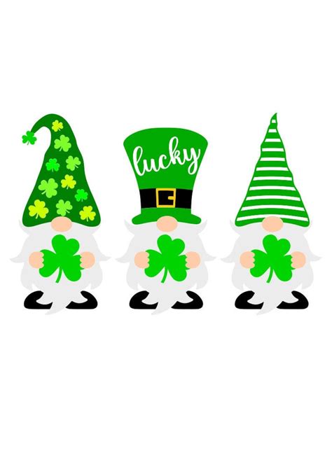 St Patricks Day Gnome Svg Shamrock Gnome Svg Lucky Svg Etsy