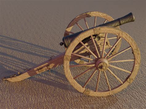 Civil War Cannon Replica 3D | CGTrader