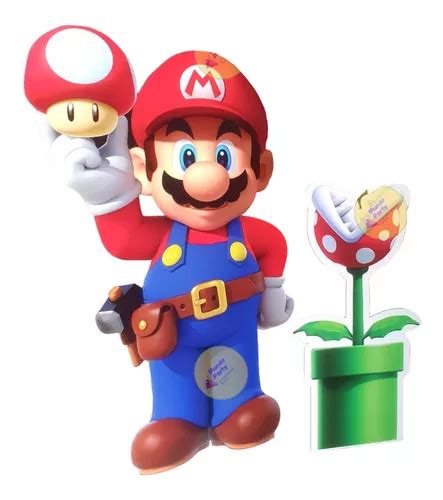 Kit Mario Bros 3 Pza Figura Decoración Coroplast 80 Cm Envío gratis