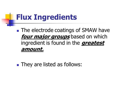 Wldg Unit Introduction To Smaw Electrode Classification Ppt