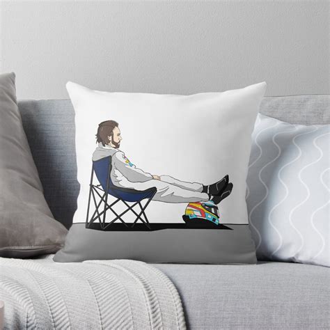 Formula Fernando Alonso Deckchair Throw Pillow For Sale By Drawuz