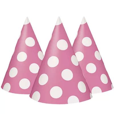 Buy Pink Polka Dot Party Hats From Our All Party Decorations Range Tesco