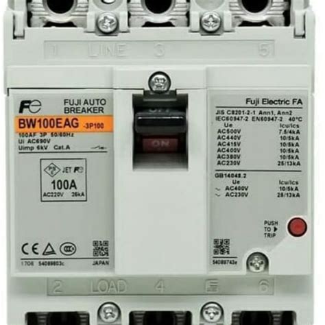 Jual MCCB NFB Circuit Breaker Fuji BW 100 EAG BW100EAG 3 POLE 50