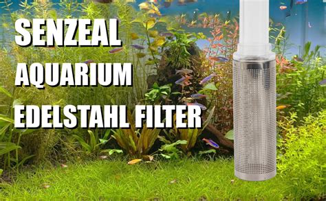 Senzeal Aquarium Filter Guard Edelstahlfilter Schutzstroemungs Fisch