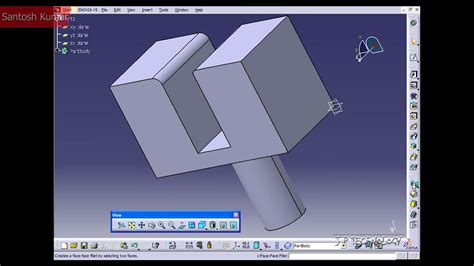 Catia V5 Dassault Systemes Walkthrough Part 61 Face Face Fillet Youtube