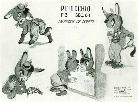 Concept Art From Pinocchio 1940 Lampwick As Donkey Disney