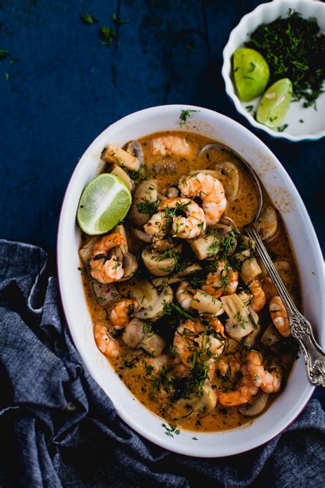 Shrimp And Mushroom In Ginger Lemon Sauce Playful Cooking