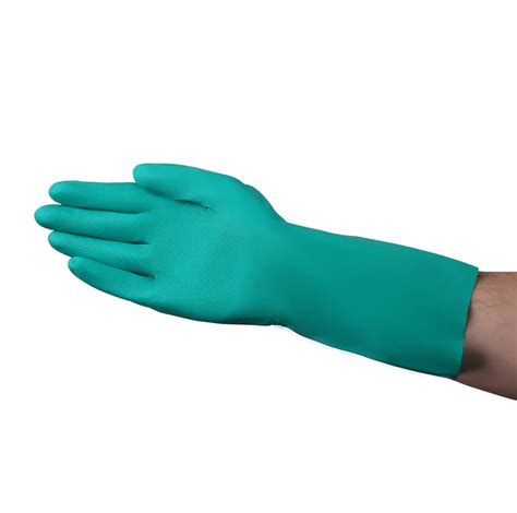 15 Mil Green Nitrile Flock Lined Glove Vguard® Uncle Supply