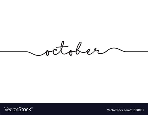 Hello October Hand Written Ink Lettering Isolated On White 44 Off