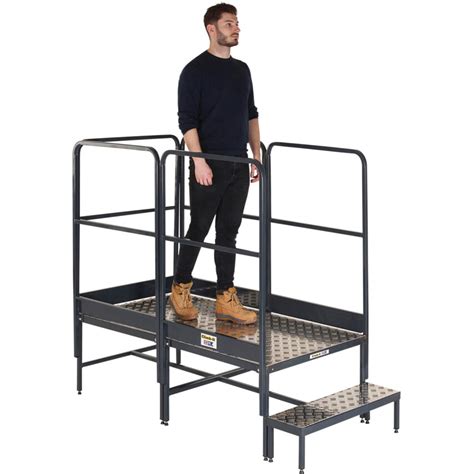 Climb It H M Steel Folding Work Platform Guards Non Slip