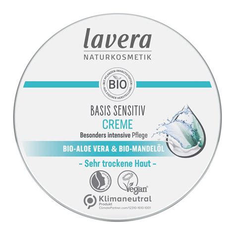 Lavera basis sensitiv Creme 150 ml Bio Aloe Vera Bio Mandelöl