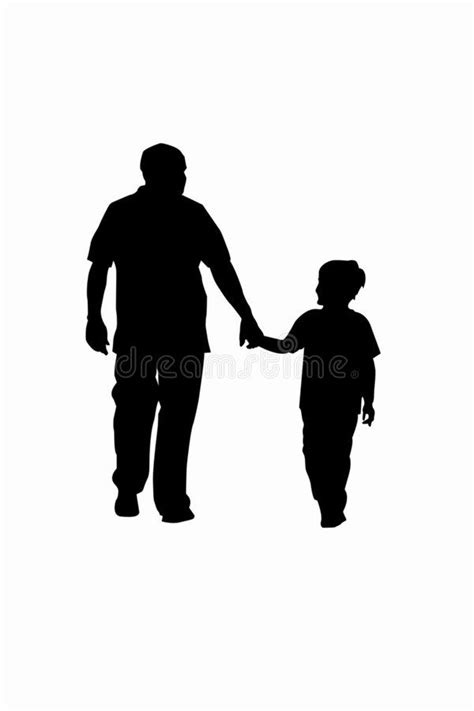 Father And Son Vector Illustration Of Father And Son Walking And