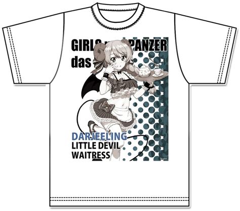 駿河屋 ダージリン 小悪魔ウエイトレス 描き下ろしグラフィックtシャツ ホワイト フリーサイズ 「ガールズ＆パンツァー 最終章」（tシャツ）