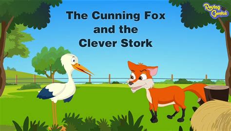 Story with moral the cunning fox and the clever stork | Moral stories ...