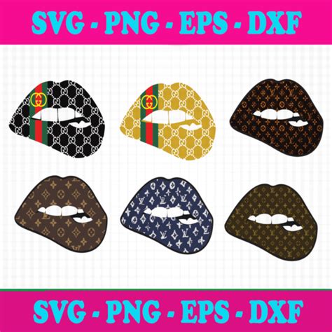 Brand Logo Lips Svg Gucci Svg Lv Svg Brand Svg Lips Svg Luxury