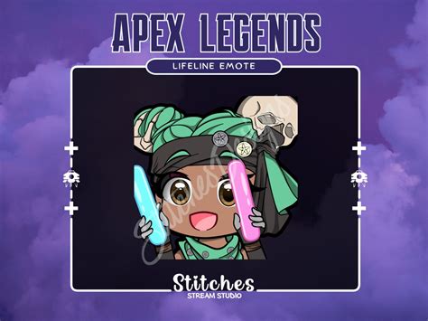 Lifeline Animated Pirate Queen Rave Glow Sticks Emote Apex Legends