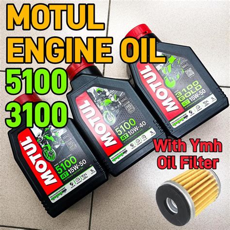 Ready Stock Motul Engine Oil Minyak Hitam 4 Stroke Motor Oil 3100 4t