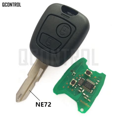 QCONTROL Car Remote Key DIY For PEUGEOT 206 207 Complete Vehicle Key