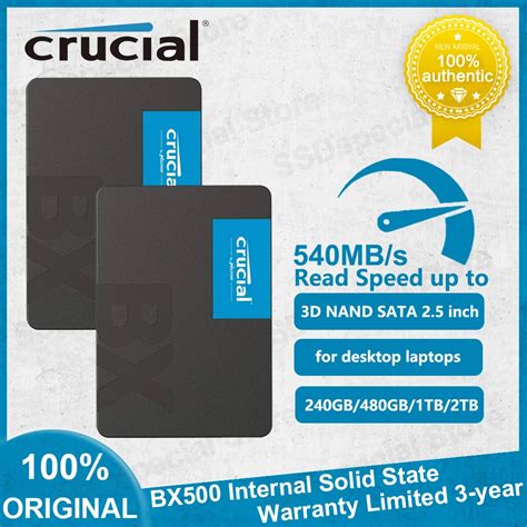 Crucial Disco Duro Interno De Estado S Lido BX500 3D NAND SATA 2 5