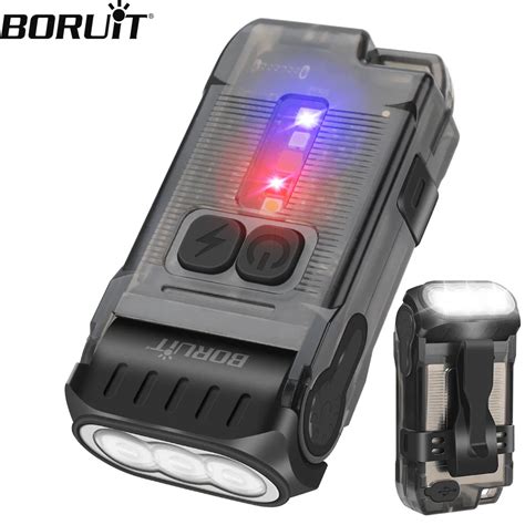 BORUiT V15 EDC El Feneri Kl Anahtarl K 1200LM Tip C Arj Edilebilir Ta