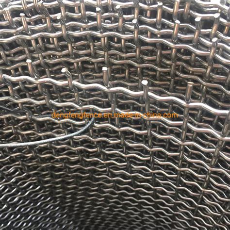 Crimped Vibrating Screen Sieve Mesh Hooked 65mn Steel Wire Mesh China Crimped Wire Mesh And