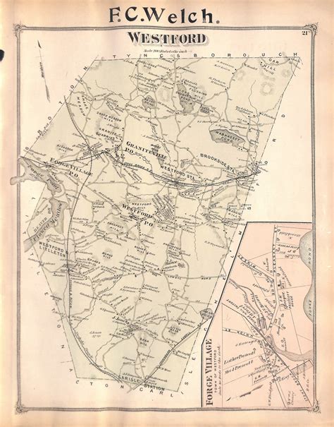 Westford, Graniteville, Middlesex County, Massachusetts, MA, Map, 1875