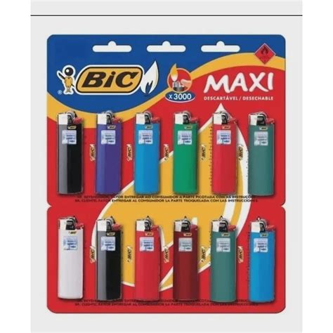 Isqueiro Bic Maxxi Grande Original Cartela 12 Unidades Submarino