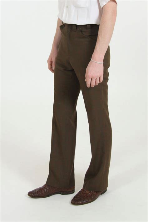 Mens High Waisted Pants Brown Plaid And Red Striped Dress Trousers