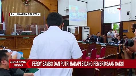 Masuk Ruang Sidang PN Jakarta Selatan Ferdy Sambo Pakai Baju Putih Dan