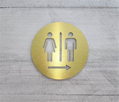 Directional Restroom Sign With Arrow Bathroom Signs Directional Business Signs Restroom Arrow