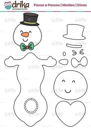 Snowman Chocolate Holder Template