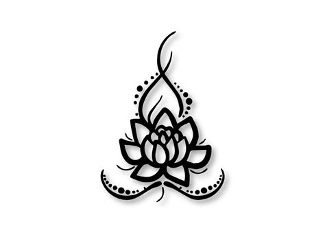 Lotus Flower Vinyl Cut Decal Etsy