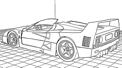 Ferrari F40 Lm Spider Coloring Page Download Print Or Color Online