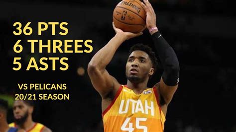 Donovan Mitchell Pts Threes Rebs Asts Highlights Vs Pelicans